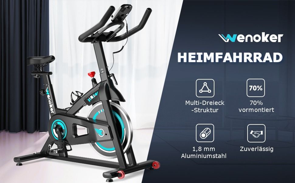 Wenoker JC303 Heimtrainer mit LCD-Monitor (max. 140kg, Tablet Halterung)  fr 96,99 inkl. Versand (statt 170)