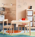 IKEA: Lätt Kindertisch mit 2 Stühlen in Weiß/Kiefer für 32,89€ inkl. Versand (statt 50€) - Ikea Family