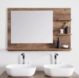 Bessagi Home Badezimmerspiegel "Dell" in braun (110/75/15 cm) für 59€ inkl. Versand (statt 129€)