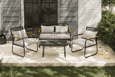 Bessagi Garden Loungegarnitur-Set Elly in Grau aus Metall/Textil für 348€ inkl. Versand (statt 450€) - Abholung: 299€
