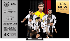 TCL 65T8A 65-Zoll-Fernseher (QLED, HDR 1000 nits, Full Array Local Dimming, IMAX Enhanced) für 699€ inkl. Versand (statt 769€)