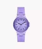 DKNY Uhr Chambers 3-Zeiger-Werk Polyurethan lila für 64€ inkl. Versand (statt 86€)