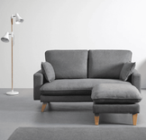 Bessagi Home Ecksofa "Illa", in Grau Leinenoptik für 299€ bei Abholung (statt 350€) - mit Versand: 348,95€