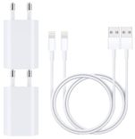 Gejin 2er Pack USB Netzteile + 2x 1m Lightning Kabel für 4,99€ inkl. Prime Versand (statt 10€)