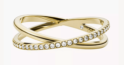 Fossil Bandring All Stacked Up Edelstahl goldfarben für 26,77€ inkl. Versand (statt 34€) - Newsletter!