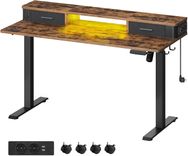 Songmics Vasagle Höhenverstellbarer Schreibtisch elektrisch in vintagebraun (60 x 140 x cm, mit Memory-Funktion) für 179,99€ inkl. Versand (statt 200€)