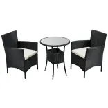 Juskys Polyrattan Balkon Set Bayamo 3-teilig für 104,99€ inkl. Versand (statt 140€)