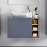 Bessagi Home Waschbeckenunterschrank Luciano in Grau (push-to-open) für 99€ inkl. Versand (statt 219€)
