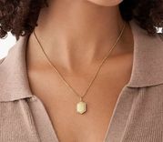 Fossil Kette ''Elliott'' Anhänger Locket (Edelstahl, goldfarben) für 22,49€ inkl. Versand (statt 55€)