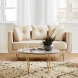 Bessagi Home Sofa Luis (155/87/87 cm) in Beige aus Samt für 216,24€ inkl. Versand (statt 350€)