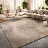 TT Home Teppich Wohnzimmer Kurzflor in Beige (120x170x1,4cm) für 19,80€ inkl. Versand (statt 66€) 