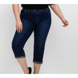 Sheego Plus Size Fashion mit bis zu -70% Rabatt + 15% Extra Rabatt für Neukunden - z.B. Schmale Caprijeans mit Saumumschlag für 15,99€ (statt 25€)