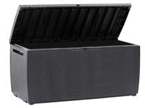 Keter Capri Auflagenbox in Anthrazit (310L, TÜV Rheinland GS geprüft, inkl. Rollen und Griffen, wetter- und UV-lichtbeständig) für 86,95€ (statt 95€)