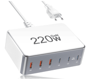 YSYFAD USB C Ladegerät mit 220W (Mehrfach, 6-Port USB Ladestation für 18,39€ inkl. Prime Versand (statt 46€)
