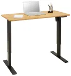 mömax Steharbeitsplatz Emil in Schwarz/Eiche (120x119x60 cm) für 159€ inkl. Versand (statt 
