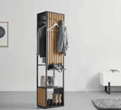 Bessagi Home Garderobe Panelo Naturfarben/Schwarz für 85,85€ inkl. Versand (statt 169€)