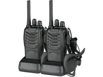 2er-Set Suzakuin Professionelle Walkie Talkies mit hoher Leistung (2800mAh PMR, IP55 Wasserdicht) in Schwarz für 15,99€ inkl. Versand (statt 50€)
