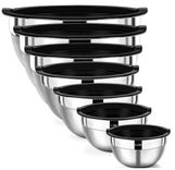 7er Wildone Edelstahl Rührschüssel Set (mit luftdichten Deckeln, Stapelbar, Spülmaschinenfest) für 25,19€ inkl. Prime Versand (statt 33€)