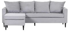 Carryhome Ecksofa Ottomane in Hellgrau/Cord für 382,95€ inkl. Versand (statt 499€)