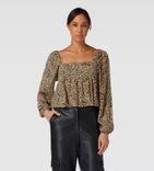 Tommy Jeans Cropped Bluse mit Animal-Print in mittelbraun für 34,89€ inkl. Versand (statt 100€) 