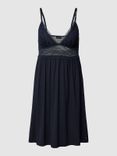 Tommy Hilfiger Nachthemd mit Spitzenbesatz in dunkelblau für 49,99€ inkl. Versand (statt 70€)