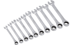 Amazon Basics - Ringratschenmaulschlüssel-Satz mit großem Drehmoment, 10-teilig für 22,96€ inkl. Prime Versand (statt 38€)