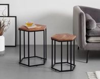 Mömax Beistelltischset in Schwarz/Akaziefarben (40-36/40-36/50-45 cm) für 30,95€ inkl. Versand (statt 50€) 