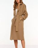 Trendyol Collection Nerzfarbener, wasserabweisender, langer Trenchcoat für 24,98€ inkl. Versand (statt 70€) - Trendyol Neukunden!