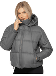 Enzo Damen Pufferjacke in Grau für 36,79€ inkl. Versand (statt 60€)