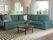 IKEA: Kivik Ecksofa (4-sitzig, Kelinge grautürkis, 257 x 257 cm) für 999€ bei Abholung (statt 1.399€)