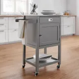 Bessagi Home Rollwagen Hendrik (65/91,5/45 cm) Grau Echtholz/MDF für 50€ inkl. Versand (statt 99€)