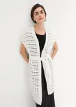 bonprix Ajour Longweste in Weiß für 14,98€ inkl. Versand (statt 30€) - Gr. 52 - 58!
