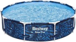 Bestway Steel Pro Frame Pool ohne Pumpe Ø 305 x 66 cm, tropisches Blatt-Design, rund für 44,10€ inkl. Versand (statt 85€)
