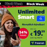Letzter Tag! freenet: o2 Unlimited Smart 5G (mtl. kündbar) für 19,99€ mtl. (flexibler Vertragsbeginn, Anschlusspreis: 19,99€)