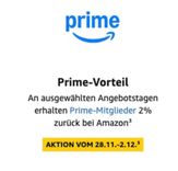 2% Cashback mit der Amazon VISA für Prime Mitglieder (vom 28.11. bis 02.12.2025)