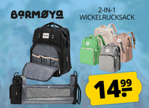 Barmøya 2-in-1 Wickelrucksack mit Ablage (versch. Farben) für je 19,94€ inkl. Versand (statt 25€)