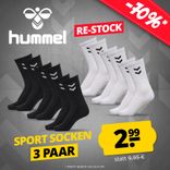 3 Paar hummel Basic Sportsocken (vers. Farben) zu je 2,99€ zzgl. 4,95€ Versand (statt 5€)