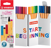 Stabilo Fineliner 18er Zick-Zack-Tischset (Point 88, 18 Farben) für 10,70€ inkl. Prime Versand (statt 16€)