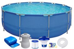 Walden Sports Frame Pool Komplett-Set mit Filterpumpe, Abdeckung und Skimmer (Ø 300 x 76 cm) für 79,99€ (statt 160€)