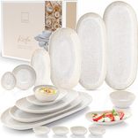 11tlg. Sänger Servierplatten Korfu Set, Schalen und Teller in Creme mit sandiger Maserung für 84,99€ inkl. Versand (statt 100€)
