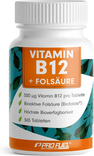 Pro Fuel Vitamin B12 hochdosiert - 365 Tabletten mit 500µg Vit B12 + 200µg Biofolate® Folsäure für 6,34€ inkl. Prime Versand (statt 10€) - SparAbo!