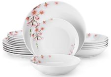 18-tlg. Veweet Annie Geschirrset mit je 6 Speiseteller, Dessertteller und Suppenteller für 39,99€ (statt 80€)