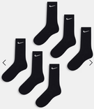 6er Pack: Nike Training Everyday Plus Cushioned Crew-Socken in Schwarz für 12,50€ zzgl. 5,50€ Versand (statt 22€) 

