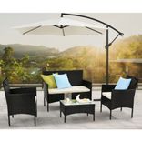 Juskys Fort Myers Polyrattan Gartenmöbel-Set für 84,99€ inkl. Versand (statt 120€)