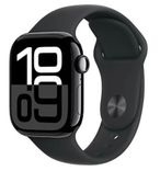 Apple Watch Series 10 (GPS, 42 mm, Aluminium, Diamantschwarz, 130–180 mm) + 3 Monate Apple Fitness für 322,13€ (statt 405€)