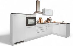 Preisfehler? Jazz 4 Moderne Eckküche (320 x 200 x 60 cm) mit Elektrogeräten in Weiß Hochglanz, Metallic Grau für 845,99€ inkl. Versand (statt 1500€)