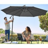 Livarno home Ampelschirm (3 m) mit Handkurbel in anthrazit für 68,89€ inkl. Versand (statt 109€)