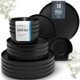 Pure Living Interior Design Steingut Geschirrset Manhattan (18-tlg.) für 39,95€ inkl. Versand (statt 93€) - Prime!