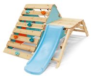 Plum My First Wooden Playcentre Outdoor-Spielzeug (Holz, Kletterwand, Kletternetz, Rutsche, natur, ca. 260 x 143 x 100 cm) für 99,95€ (statt 234€)