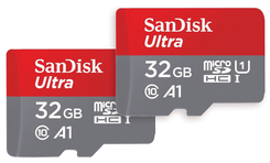 2er Pack: SanDisk Ultra 32 GB microSDHC Memory Card + SD Adapter (bis 120 Mbit/s) für 9€ inkl. Prime Versand (statt 15€)
